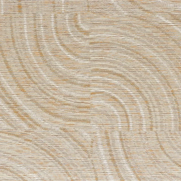 Casamance 71710202 Manufactura Alentours Ivoire Orange - tapeta żakardowa w geometryczny wzór