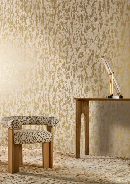 Casamance 71540111 Sensation Precioza Ivoire Argent - tapeta metaliczna