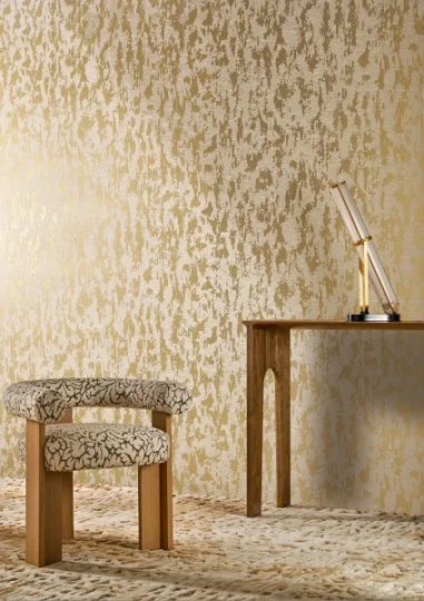 Casamance 71540222 Sensation Precioza Ivoire Or - tapeta metaliczna