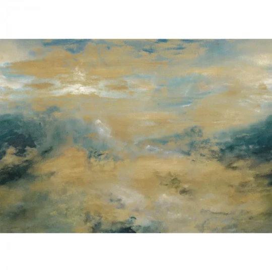 Casamance 76751222 Panoramas 4 Heure Doree Pétrole/doré - mural w abstrakcyjny wzór