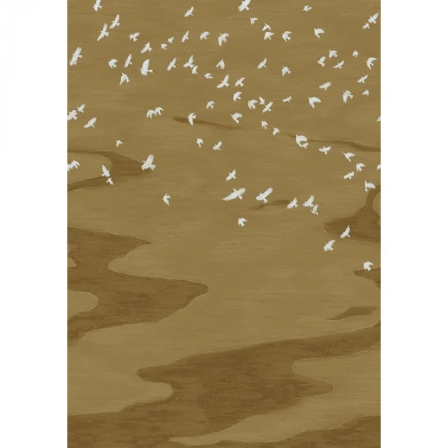 Casamance 76730508 Panoramas 4 Migration Doré - mural w lecące ptaki