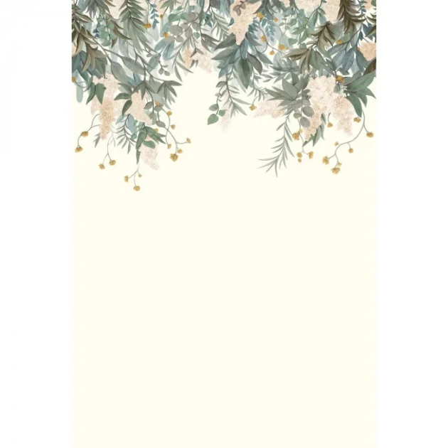 Casamance 76802140 Panoramas 4 Wisteria Ivoire/céladon - mural w liście glicynii