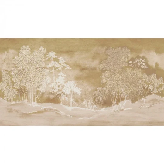 Casamance 76720100 Panoramas 4 Koraku Grège/doré - mural w pejzaż japońskiego ogrodu