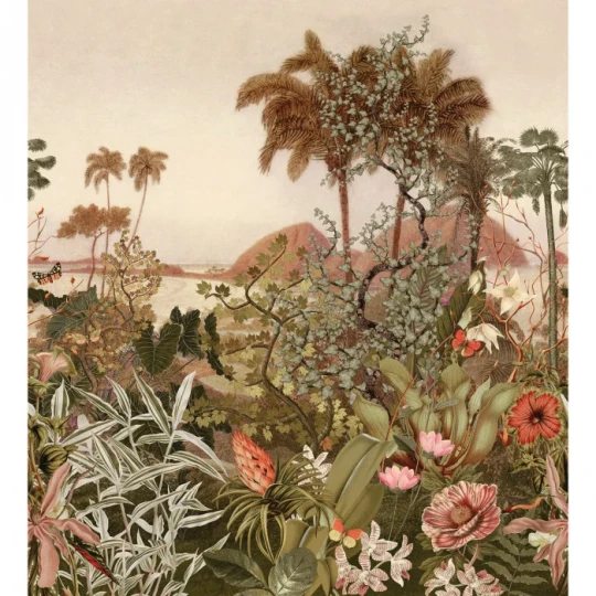 Casamance 76771528 Panoramas 4 Kisama Kaki/multico - mural w egzotyczny krajobraz