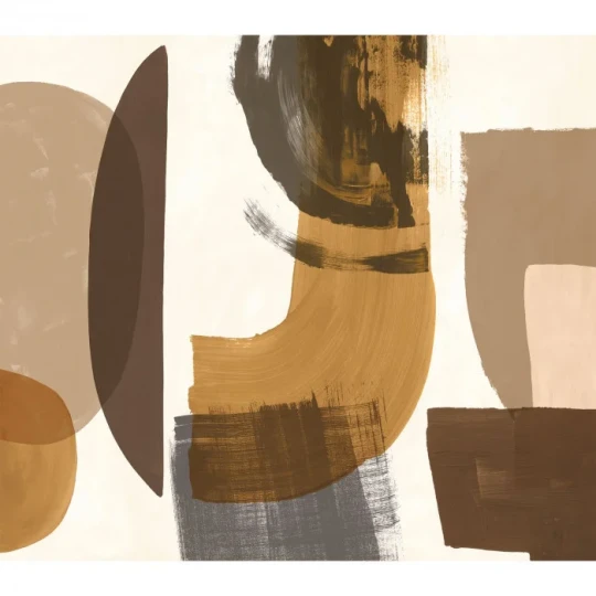 Casamance 76781630 Panoramas 4 Papunya Crème/mordoré - mural w abstrakcyjny wzór