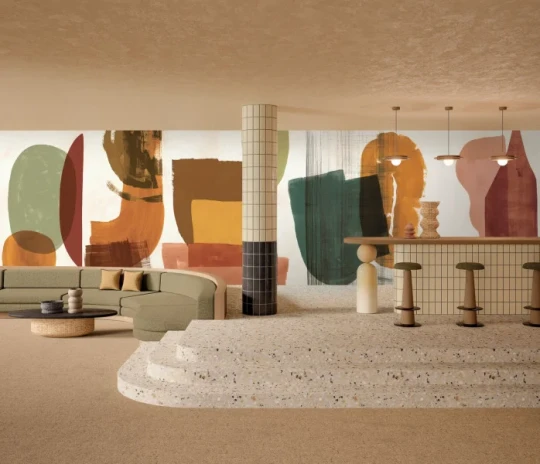 Casamance 76781732 Panoramas 4 Papunya Multico - mural w abstrakcyjny wzór