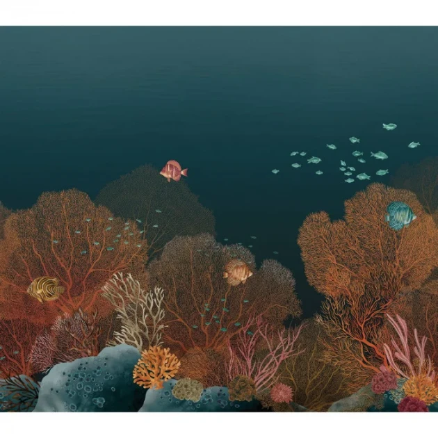 Casamance 76792038 Panoramas 4 Polynesie Marine/multico - mural w podwodny pejzaż