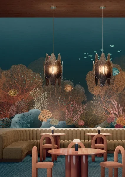 Casamance 76792038 Panoramas 4 Polynesie Marine/multico - mural w podwodny pejzaż