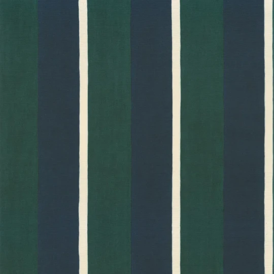 Casamance 76040508 Select 9 Sinopia Marine/vert anglais - tapeta w ręcznie malowane paski