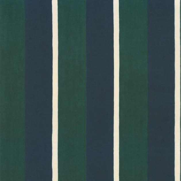 Casamance 76040508 Select 9 Sinopia Marine/vert anglais - tapeta w ręcznie malowane paski