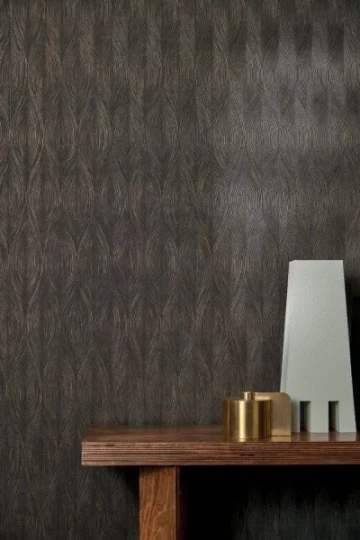 Casamance 76112752 Select 9 Keramos Ivoire/nacré - tapeta w linie o metalicznym wykończeniu