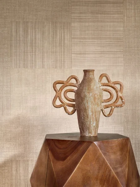 Casamance 76321528 Select 9 Mestizo Pierre bleue - mozaikowa tapeta imitująca materiały