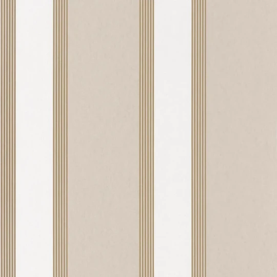 Casamance 75712038 Select 9 Auteuil Blanc/doré - tapeta w paski