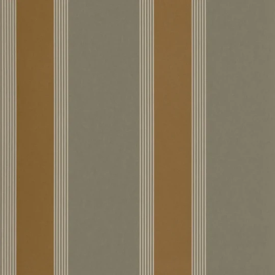 Casamance 75712242 Select 9 Auteuil Vert argile/doré - tapeta w paski