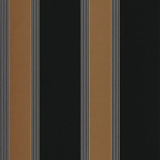 Casamance 75712548 Select 9 Auteuil Noir/doré - tapeta w paski