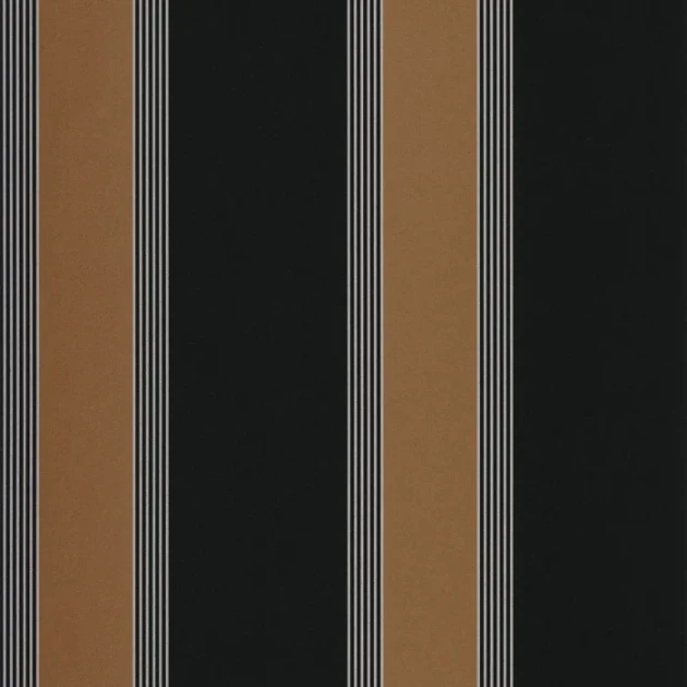 Casamance 75712548 Select 9 Auteuil Noir/doré - tapeta w paski
