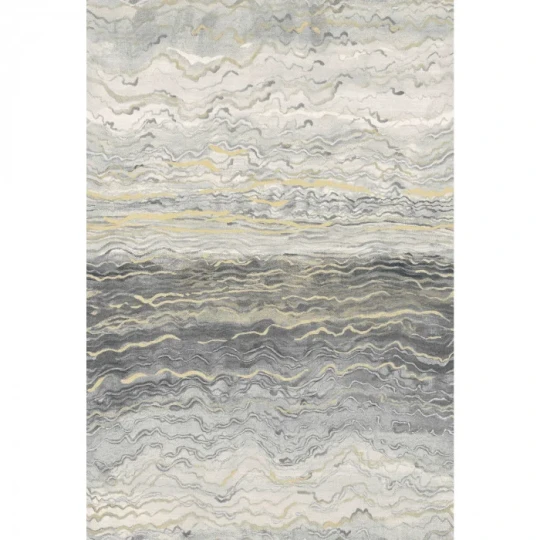 Casamance A75064192 Panoramas 2 Azurite Blanc/gris/doré - mural w organiczne fale