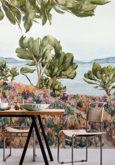 Casamance 75590406 Panoramas 2 Cap Frehel Multico - mural strukturalny w morski krajobraz