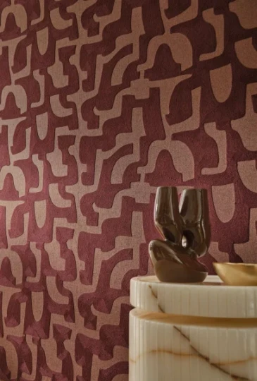 Casamance 71820308 Traversee Sonate Rouge Sienne Brulee - tapeta haftowana