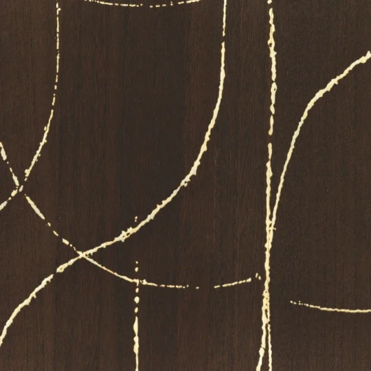 Casamance 71761834 Traversee Splendeur Ebene or - tapeta z geometrycznym wzorem wyrytym w fornirze drewnianym