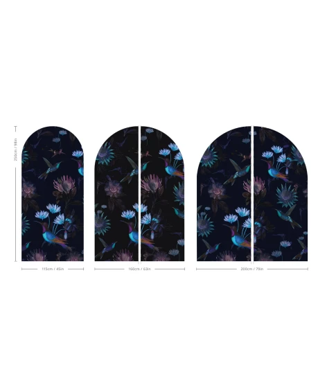 Wallcolors ARCH-9120 Arch Toxic Hummingbirds - mural łuk w kolibry i kwiaty