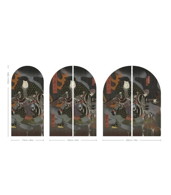 Wallcolors ARCH-9139 Arch Midnight Warrior - mural łuk w samuraja