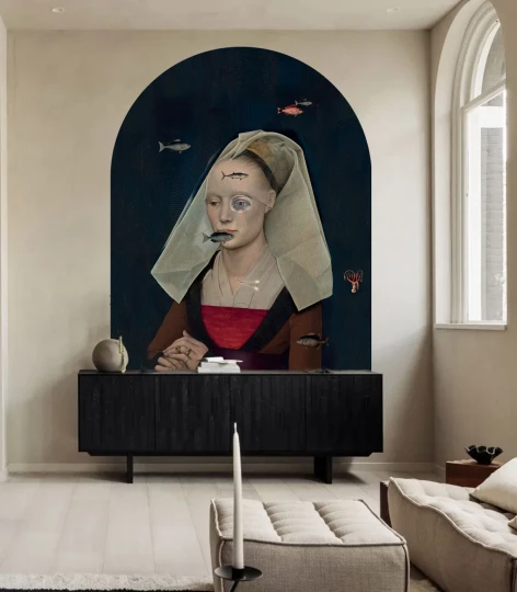 Wallcolors ARCH-9141 Arch Nordic Lady - mural łuk w surrealistyczny portret