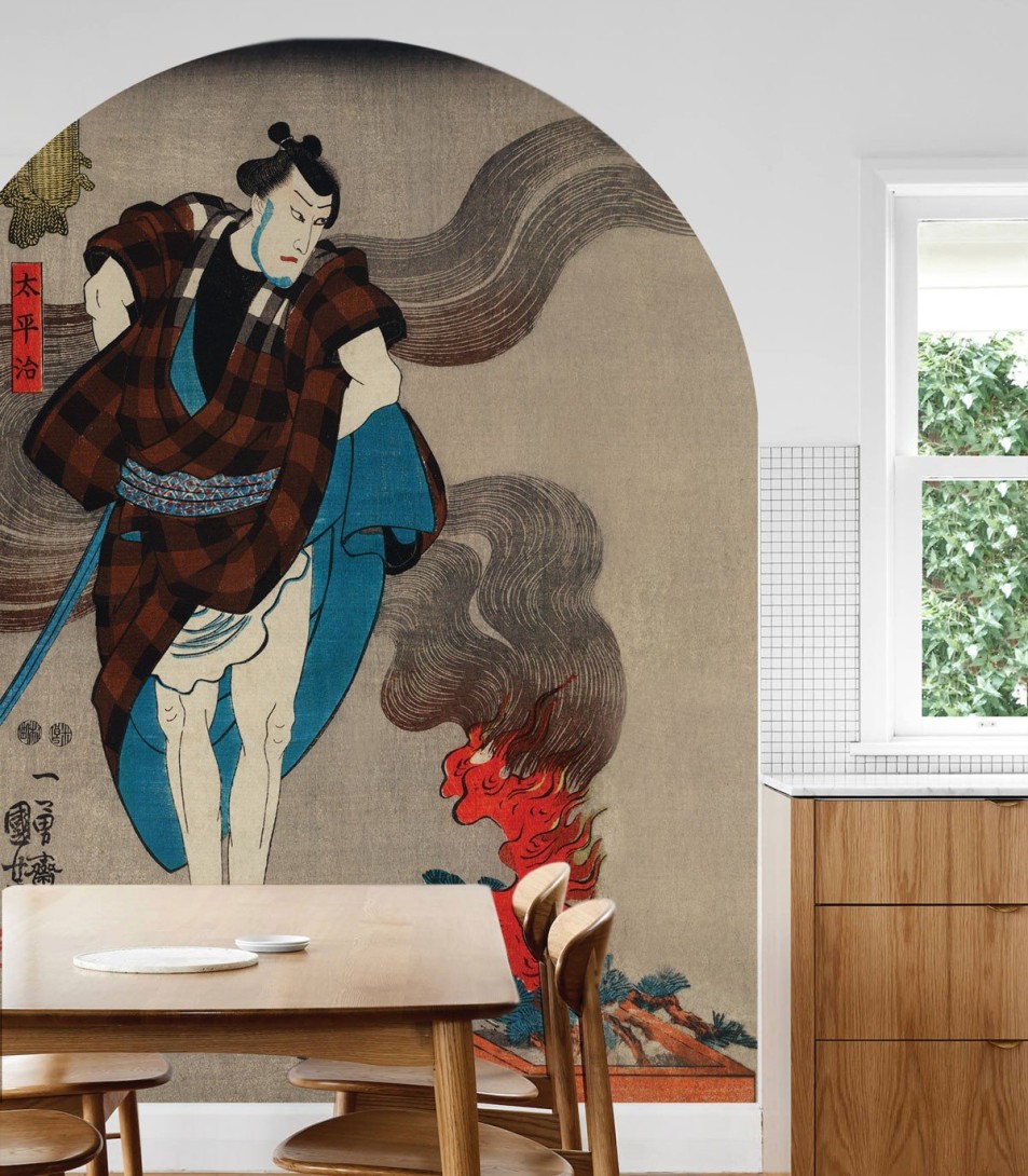 Wallcolors ARCH-9153 Arch Samurai Serenity - mural łuk w samuraja