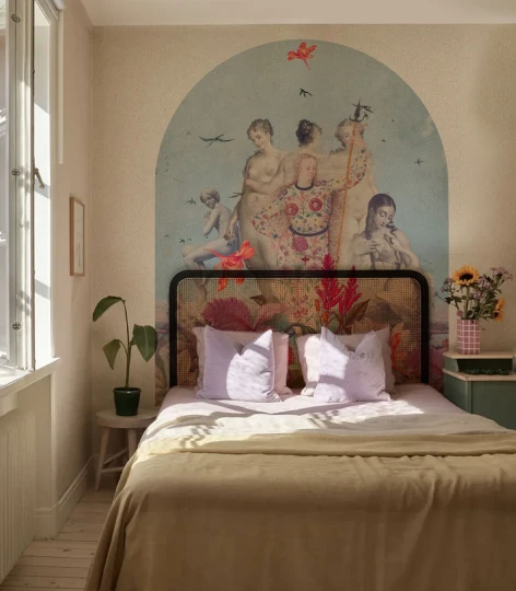 Wallcolors ARCH-9170 Arch Womens Day - mural łuk w kobiece sylwetki inspirowany kolażami