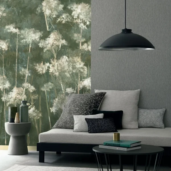 Casamance 74110190 Panoramas Selva Blanc - mural w rośliny polne