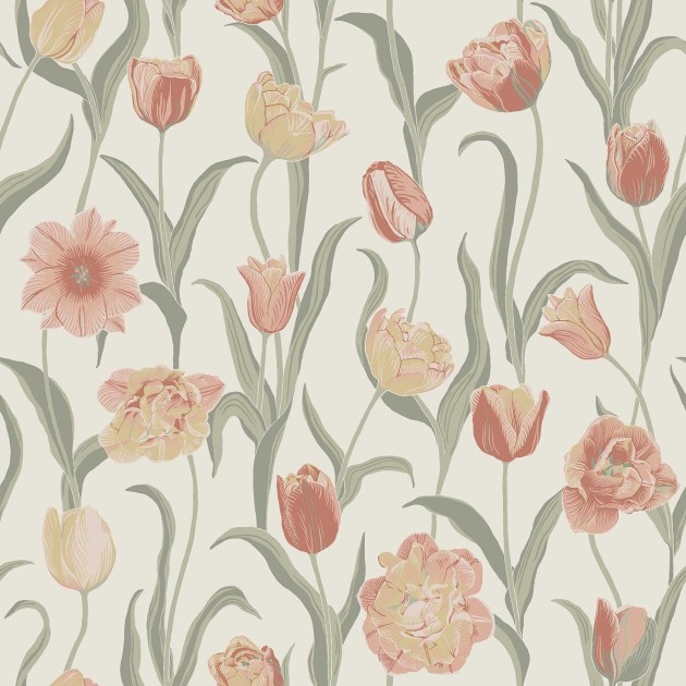 Boras Tapeter 6969 Osterlen La Belle Epoque - tapeta w tulipany