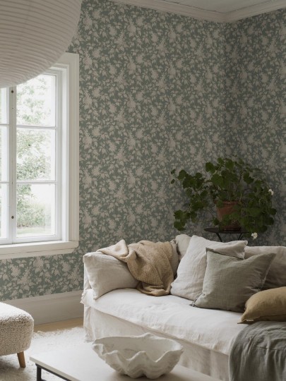 Boras Tapeter 6963 Osterlen Syren - tapeta w kwiaty bzu i różyczki