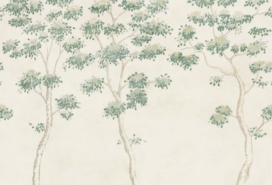 Sandberg S10525 Tradgarden Wilhelm Green - mural w korony drzew