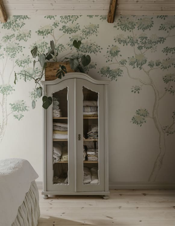 Sandberg S10525 Tradgarden Wilhelm Green - mural w korony drzew