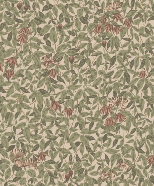 Sandberg S10557 Tradgarden Linnea Burgundy - tapeta z krzewem