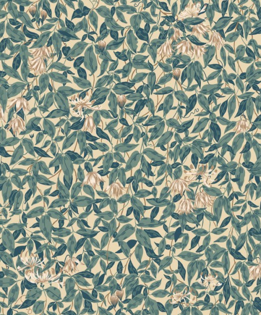 Sandberg S10558 Tradgarden Linnea Blue - tapeta z krzewem