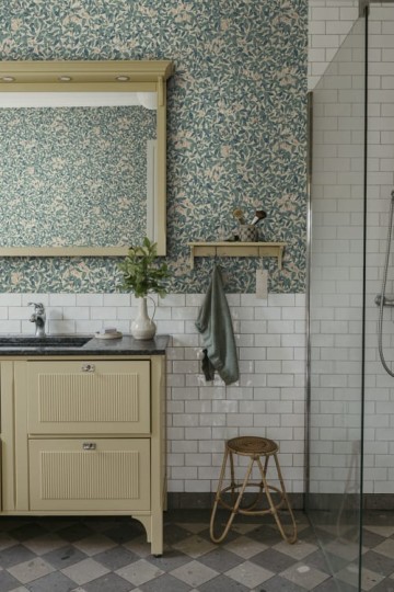 Sandberg S10558 Tradgarden Linnea Blue - tapeta z krzewem