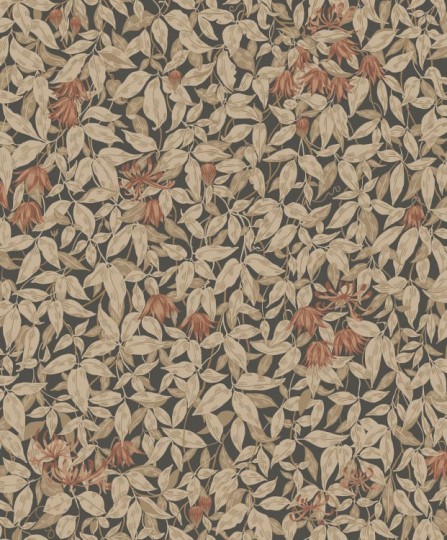 Sandberg S10559 Tradgarden Linnea Charcoal - tapeta z krzewem