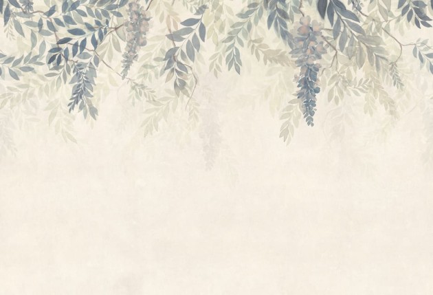 Sandberg S10656 Tradgarden Wisteria Blue - mural baldachim z glicynii