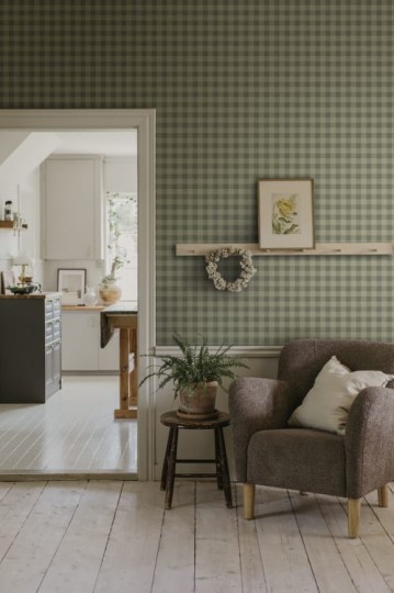 Sandberg S10504 Tradgarden Harry Forest Green - tapeta w kratkę