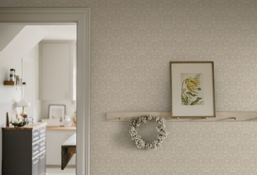 Sandberg S10570 Tradgarden Emil Beige - tapeta w medaliony roślinne