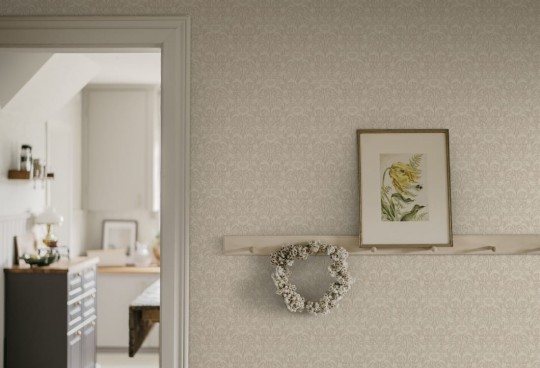 Sandberg S10570 Tradgarden Emil Beige - tapeta w medaliony roślinne