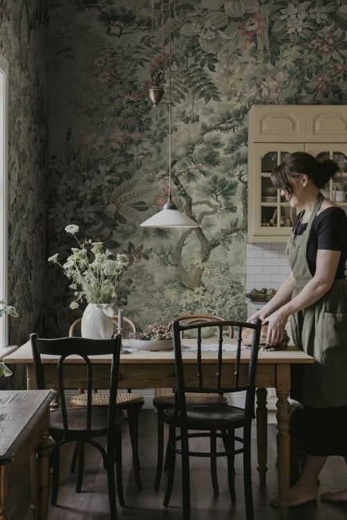 Sandberg S10511 Tradgarden Johannas Damm Green - mural w leśny ogród