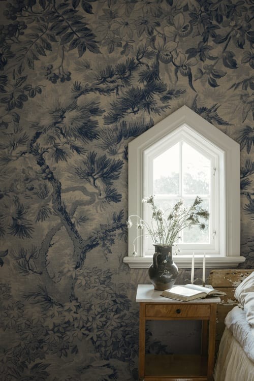 Sandberg S10512 Tradgarden Johannas Damm Blue - mural w leśny ogród