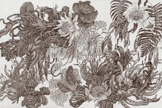 Lorenso TPA 0924 0107 09 Botanica - mural w egzotyczne rośliny