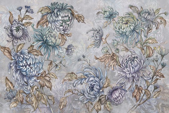 Lorenso TPA 0624 0094 02 Azalia - mural w kwiaty na betonowym tle