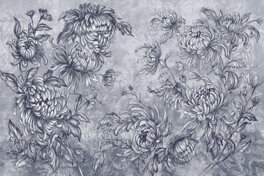 Lorenso TPA 0624 0094 11 Azalia - mural w kwiaty na betonowym tle