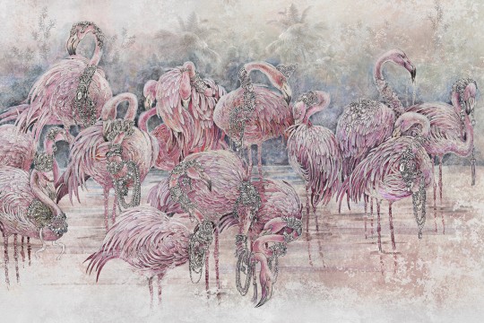 Lorenso TPA 0724 0098 00 Flango - mural we flamingi