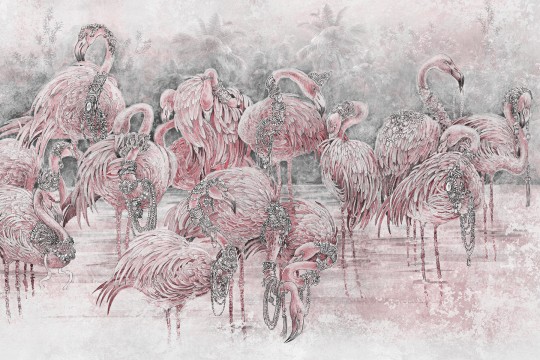 Lorenso TPA 0724 0098 01 Flango - mural we flamingi