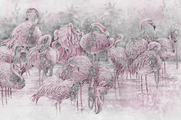 Lorenso TPA 0724 0098 02 Flango - mural we flamingi